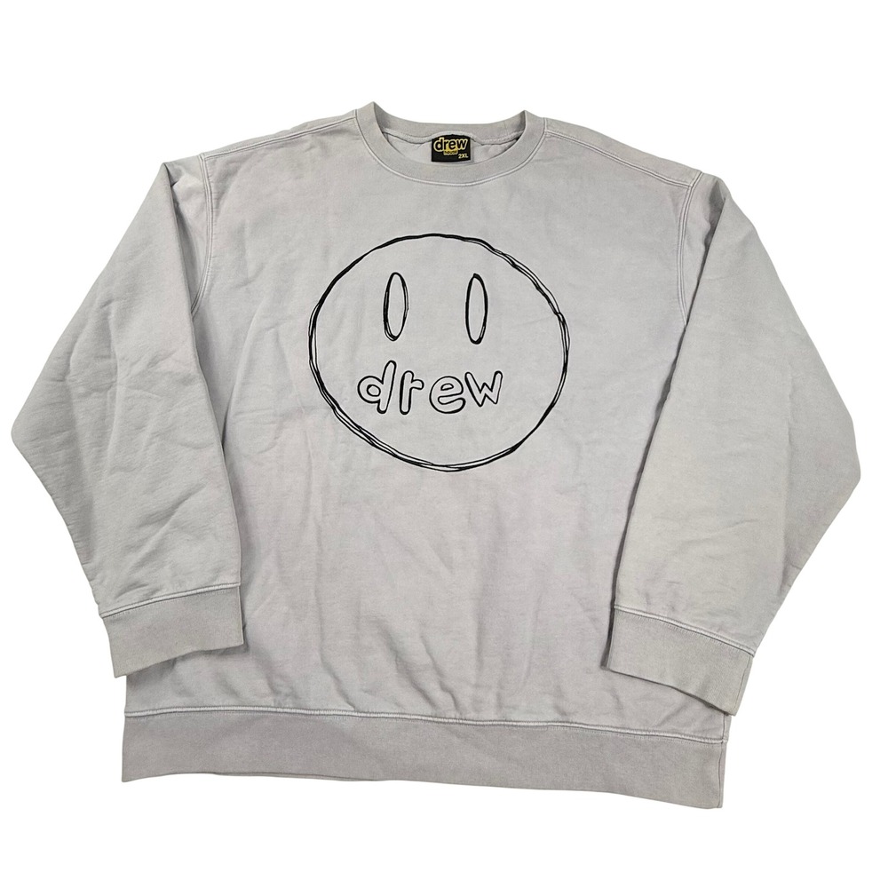 Drew House Sketch Mascot Crewneck Sweatshirt Grey 2XL Justin Bieber Streetwear